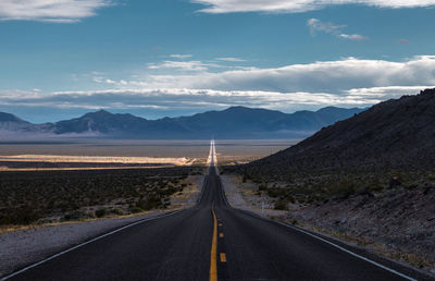 Death valley road between nevada and california 