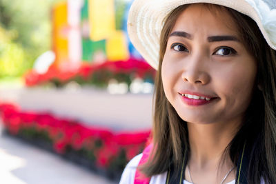 Portrait of smiling young woman