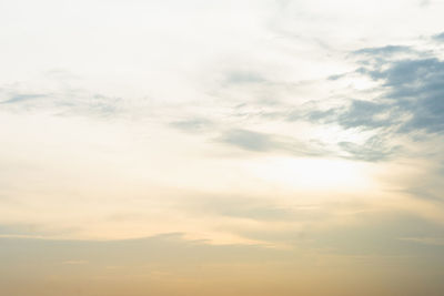Low angle view of sky during sunset