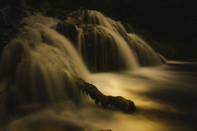 Scenic view of waterfall