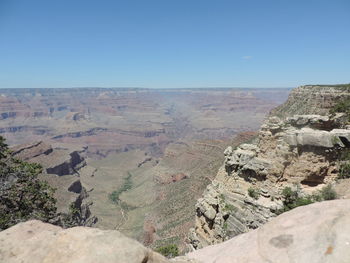 Scenic view of landscape against clear sky