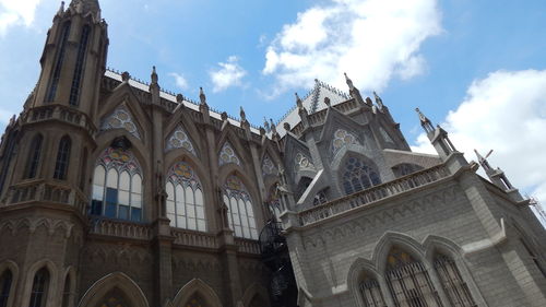 Low angle view of church against sky