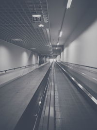 Moving walkway in airport