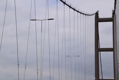 Suspension bridge against sky