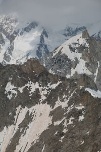 Panoramic view of the summit of monte bianco in italy