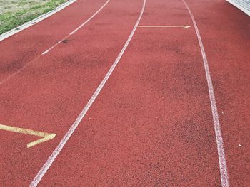 Full frame shot of running track