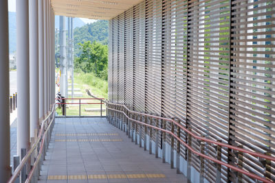 Man in corridor of building