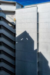 Shadow of building on wall