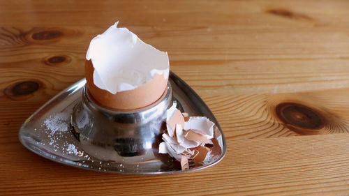 Close-up of food on table