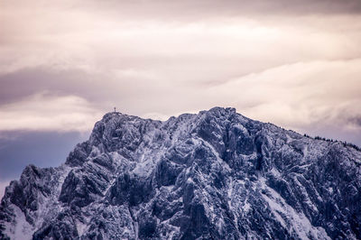 Low angle view of mountains against sky