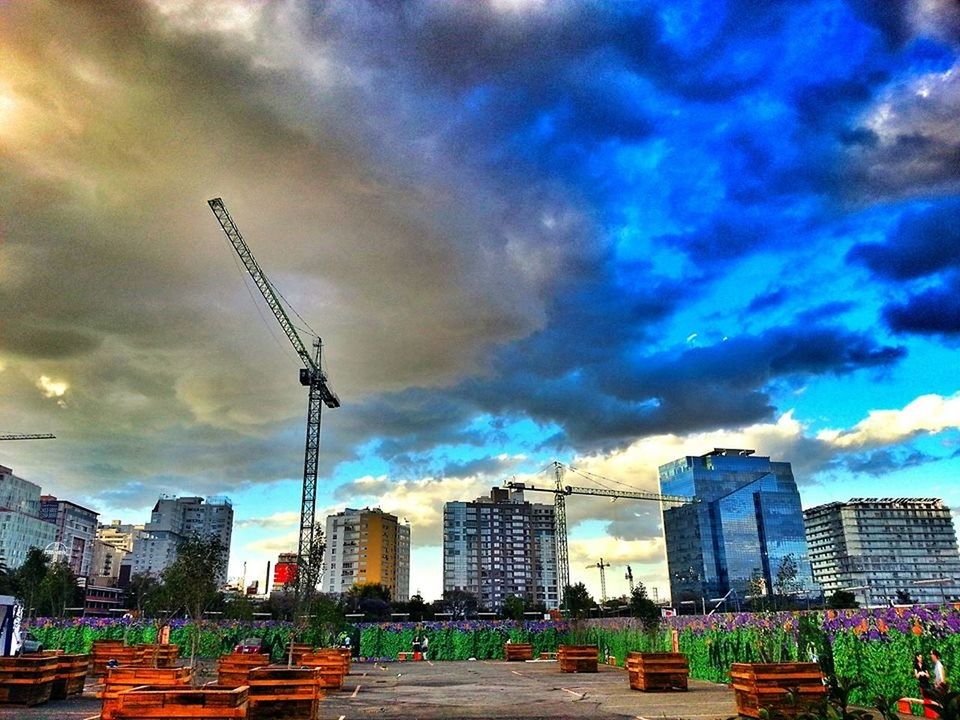 CLOUDY SKY OVER CITY