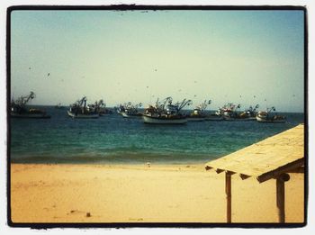 Boats in sea