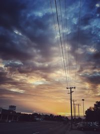 Cloudy sky at sunset