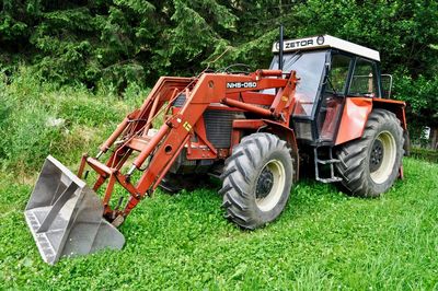 Tractor on field