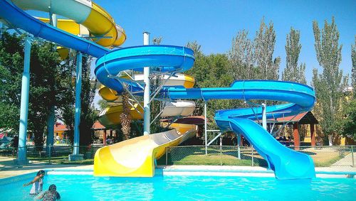 View of swimming pool in park