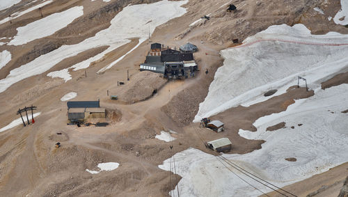 High angle view of construction site