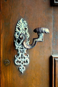 Close-up of wooden door