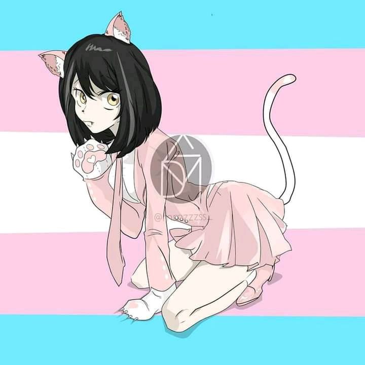 cartoon, one person, anime, women, adult, pink, young adult, blue, portrait