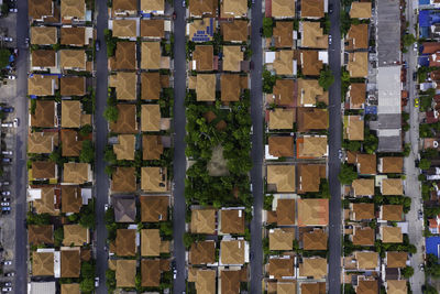 Aerial view of buildings in city