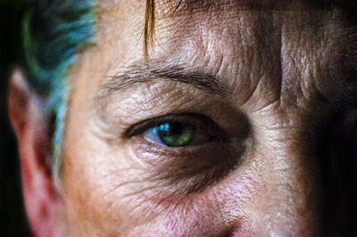 Close-up portrait of man eye