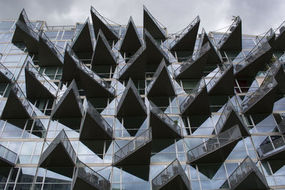 Low angle view of modern building against sky