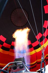 Low angle view of hot air balloon