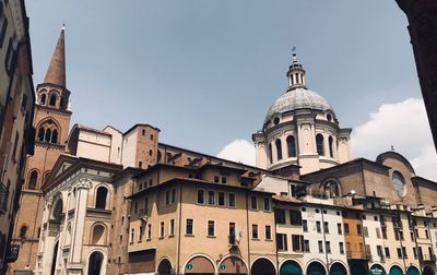 Low angle view of buildings against sky