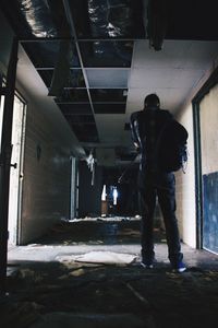 Full length of a man in music concert