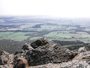 Aerial view of agricultural landscape