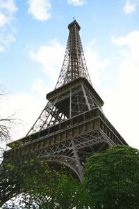 Low angle view of eiffel tower