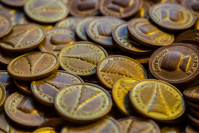 Full frame shot of coins