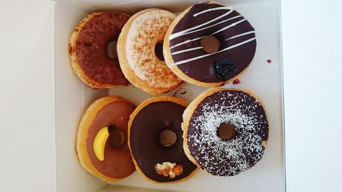 High angle view of food on table