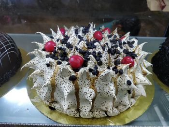 Close-up of cake on table