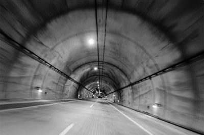 View of empty subway tunnel