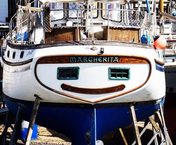 Close-up of boat