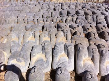 Full frame shot of buddha statues at bacalhoa buddha eden