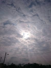 Low angle view of cloudy sky