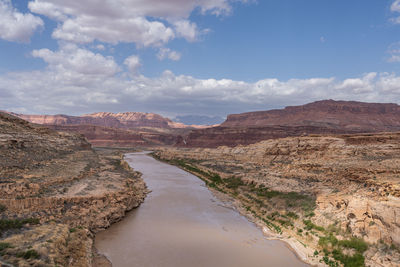 The colorado river near hite, utah where it used to flow into lake powell.