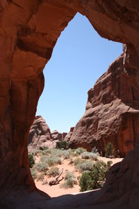 Rock formations at arches national park