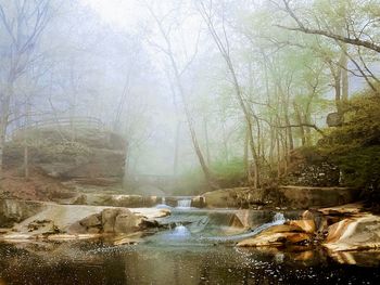 River flowing through rocks