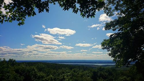 Scenic view of land against sky