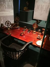 High angle view of food on table