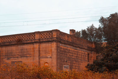 Low angle view of historical building against sky