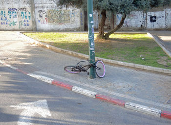 Bicycle by wall