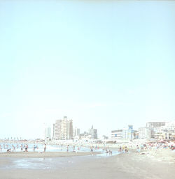 View of built structure in water