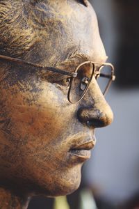 Close-up portrait of statue