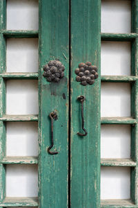 Close-up of closed door