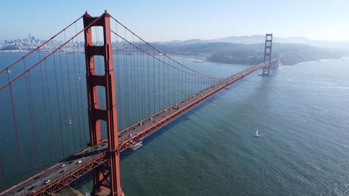 View of suspension bridge