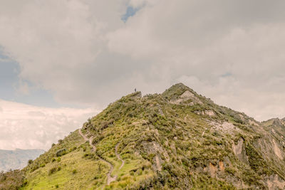 Low angle view of mountain against sky