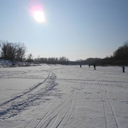 Scenic view of snow covered landscape